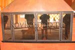 3.7 Кованная дверца для мангала прямоугольная с огнеупорным стеклом фирмы Robax 