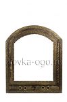 2.37 Кованная дверца для камина с огнеупорным стеклом фирмы Robax арочная одностворчатая с поддувалом