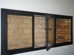 3.1 Кованная дверца для камина прямоугольная с огнеупорным стеклом фирмы Robax 